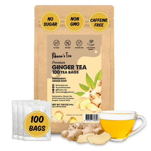 Ginger Tea 100 Tea Bags, 7oz (100 x 2g/Bag)