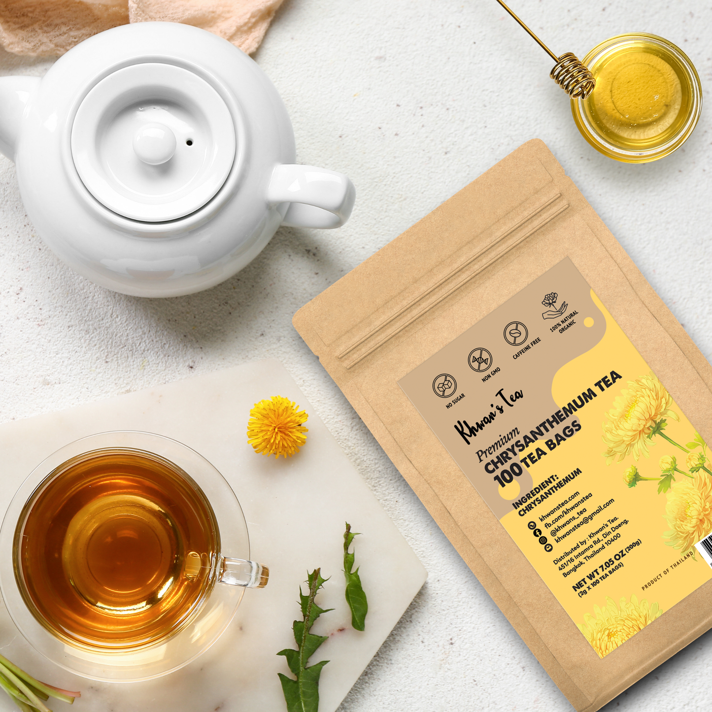 Chrysanthemum Tea 100 Tea Bags, 7oz (100 x 2g/Bag)