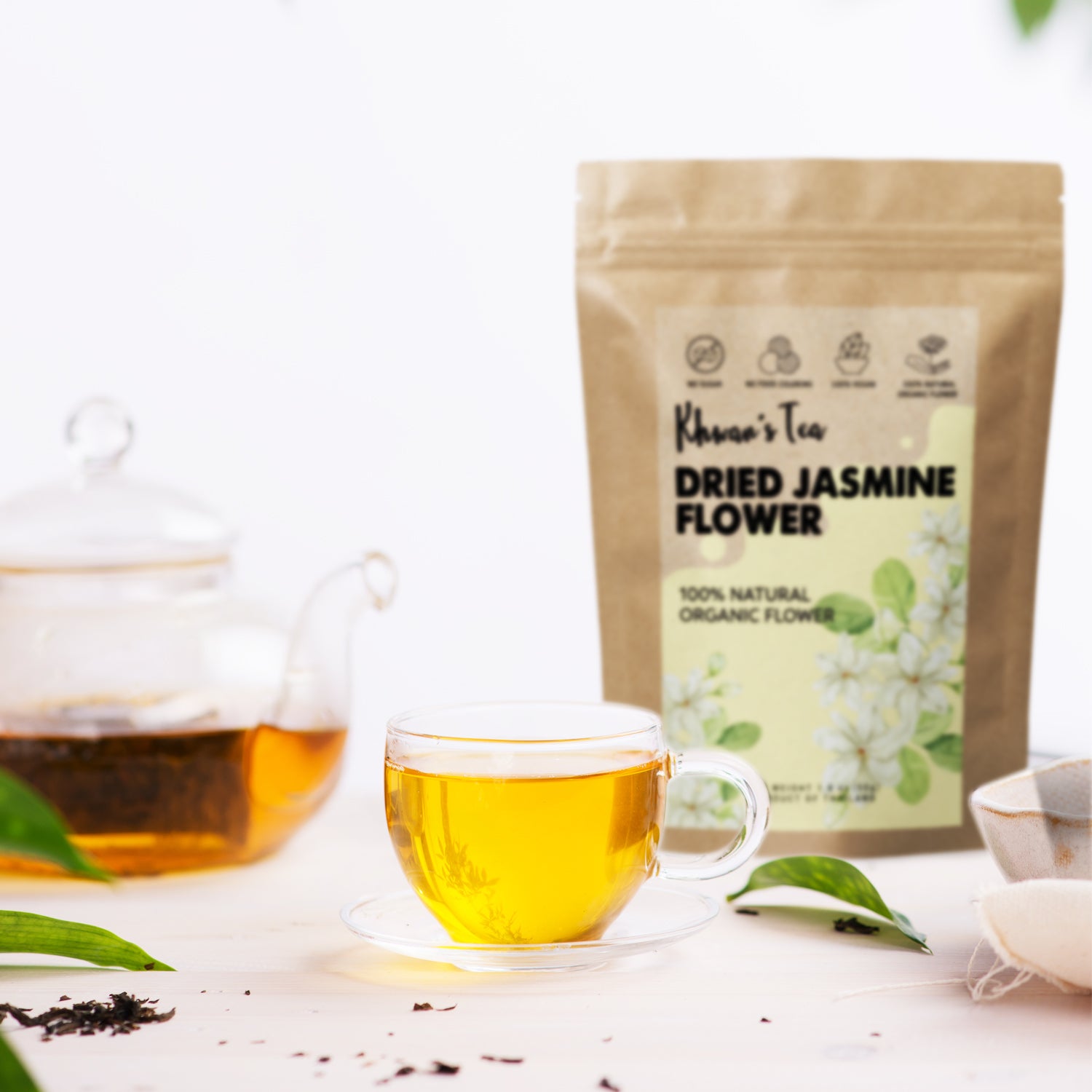 Dried Jasmine Flower Tea Organic Natural Vegan NON-GMO Healthy Product of Thailand