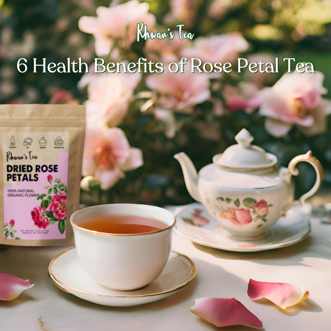 6 Health Benefits of Rose Petal Tea Herbal tea Flower Tea Non GMO Gluten free