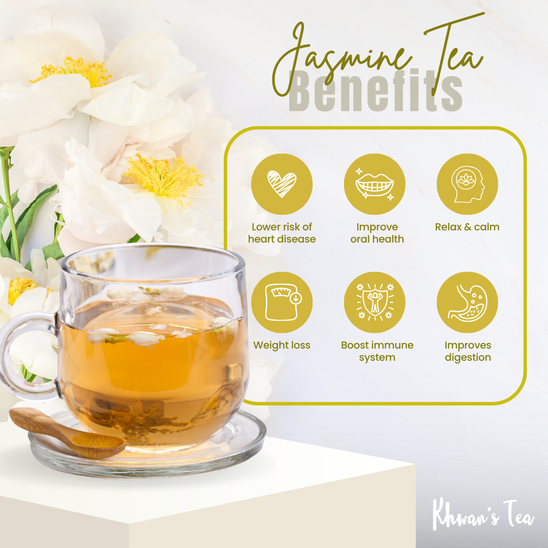 Benefits of Jasmine Flower Tea Natural Dried Flowers Vegan Organic Healthy NON-GMO