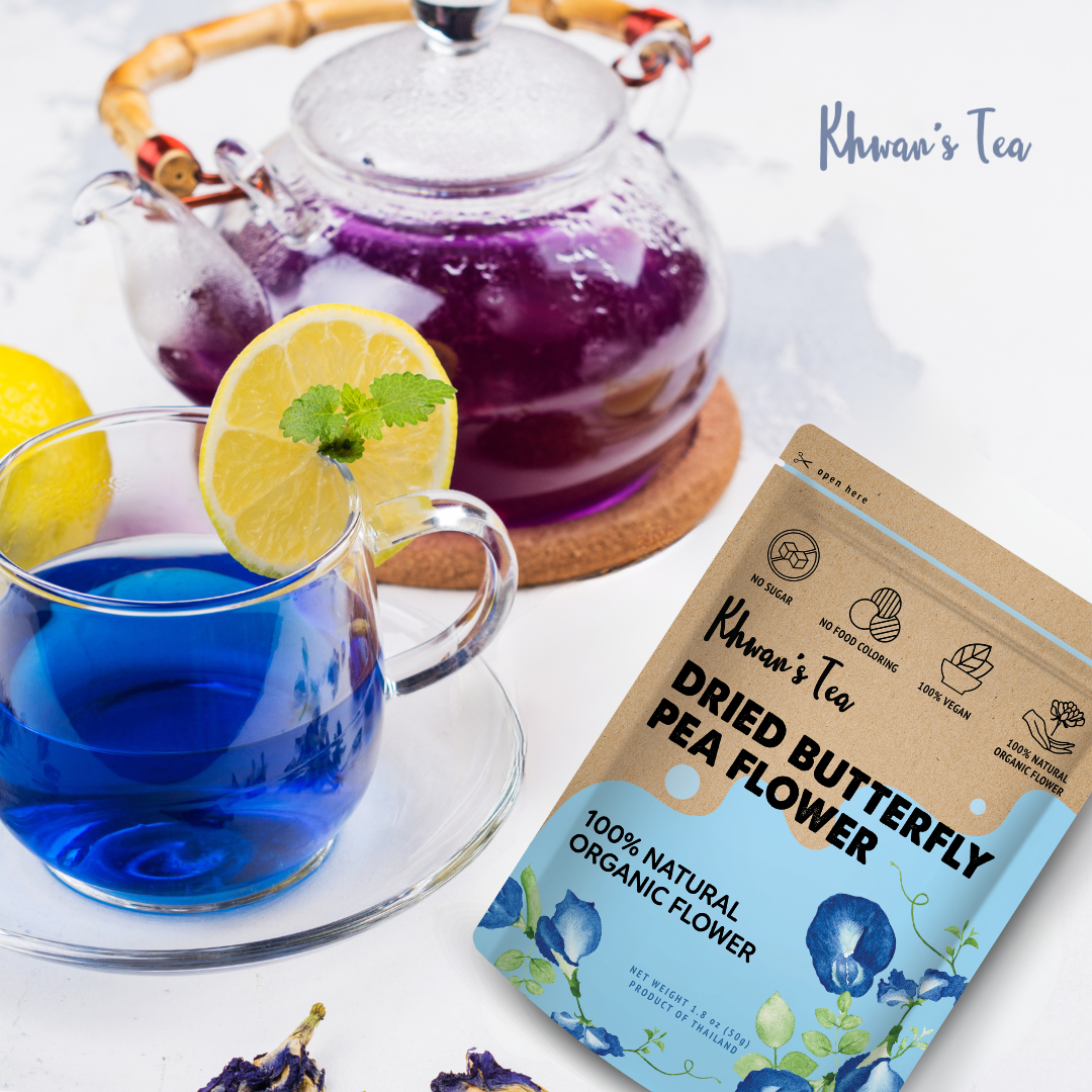 Mystery of Blue Butterfly Pea Flower Tea Natural Vegan Organic Herbal Healthy NON-GMO