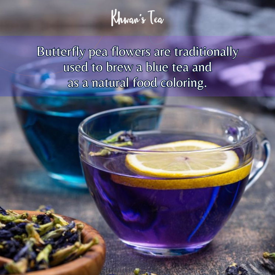 Butterfly Pea Flower Tea Benefits Blue Pea Tea Natural Organic Food Coloring Vegan Healthy NON-GMO