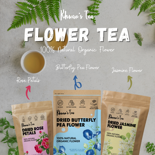 Flower Tea Natural Butterfly Pea Rose Jasmine Vegan Organic Healthy NON-GMO