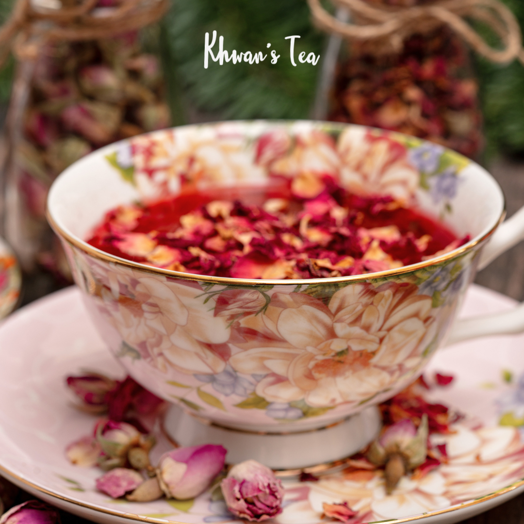 The Health Benefits & Recipe of Rose Petals Tea Natural Non-GMO Gluten free No sugar add