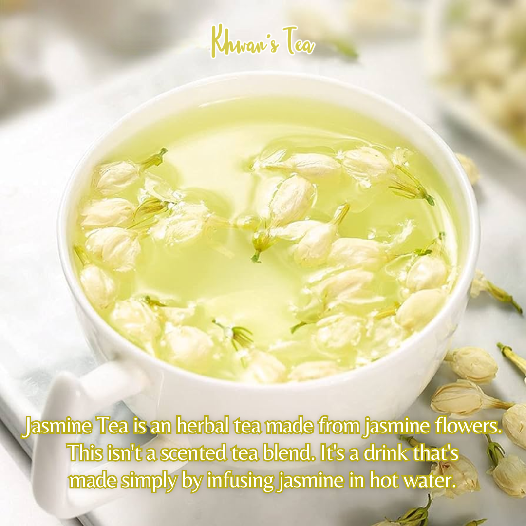 Dried Jasmine Flower Tea Benefits Natural Organic Caffeine-Free Herbal Tea Vegan Healthy NON-GMO