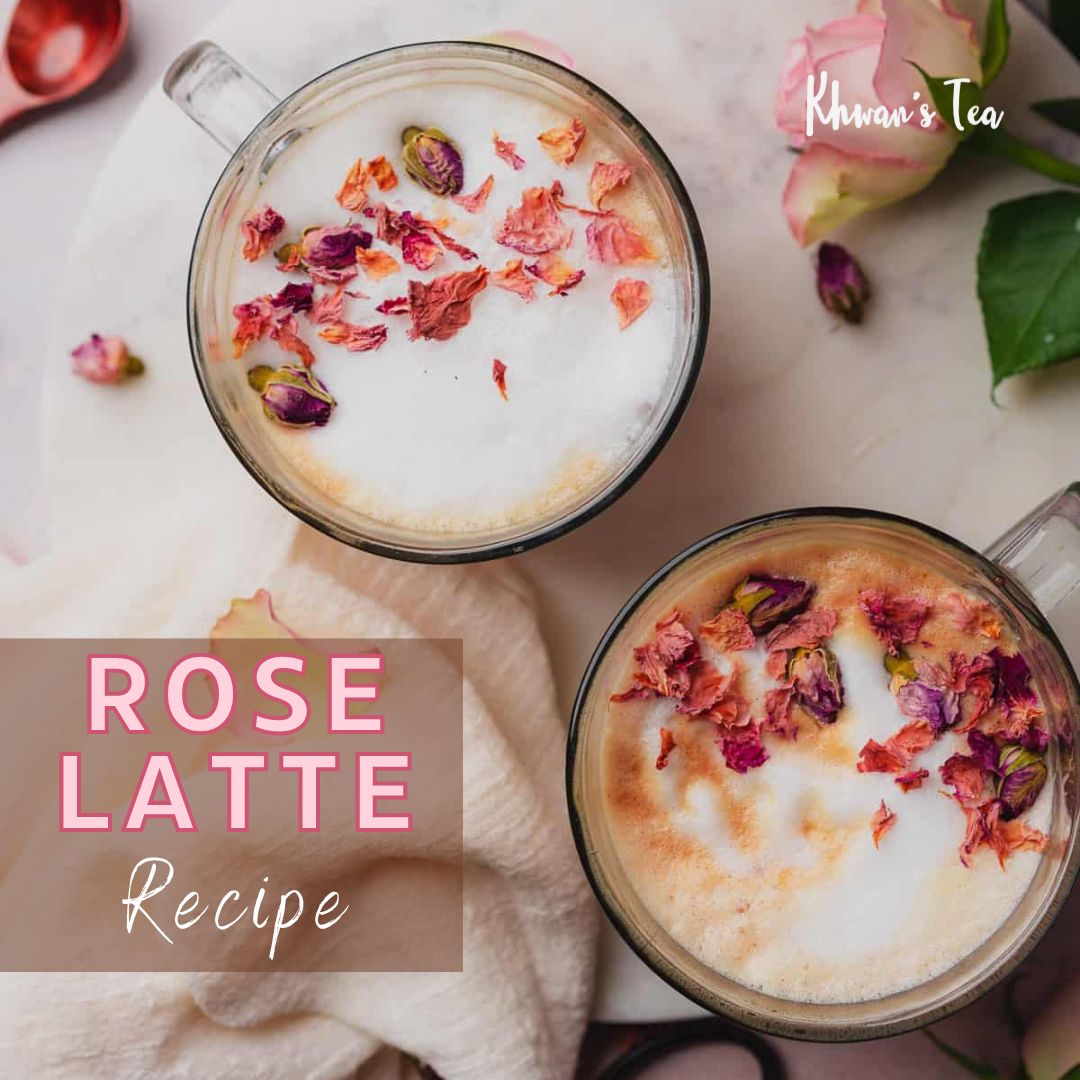 Rose Latte Recipe Rose Petals Flower tea Non-GMO Gluten free