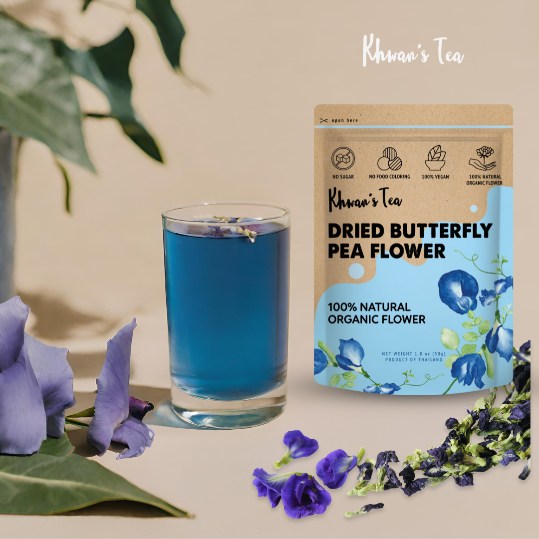 Peflower Tea Butterfly Pea Flower Tea – Khwan's Tea