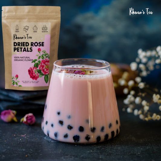 Rose Bubble Tea Recipe Rose Milk tea Refreshing