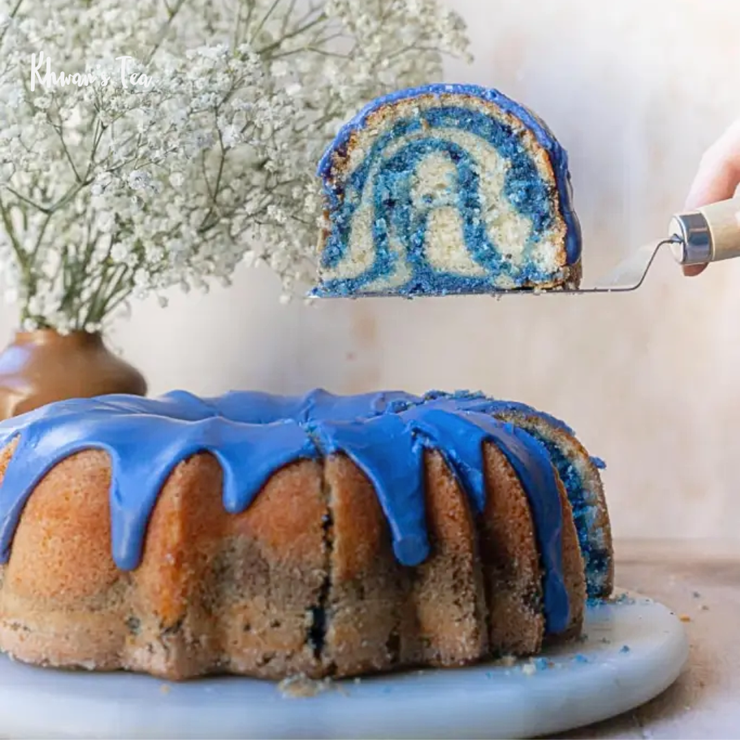 Butterfly Pea Bundt Cake Recipe Dessert Butterfly pea flower