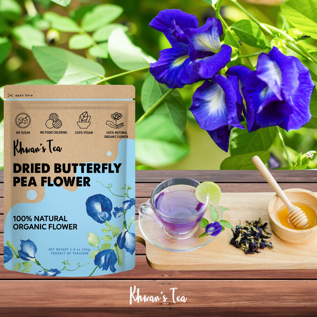 All About Butterfly Pea Flower Tea Herbal tea Natural Organic Non-GMO Gluten free