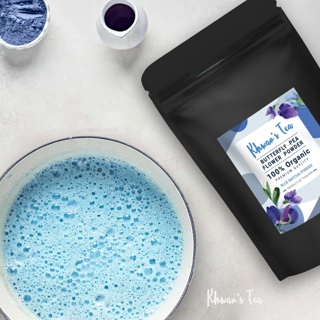 Create Magic with Butterfly Pea Powder Blue Matcha Latte Blue Pea Tea Thailand