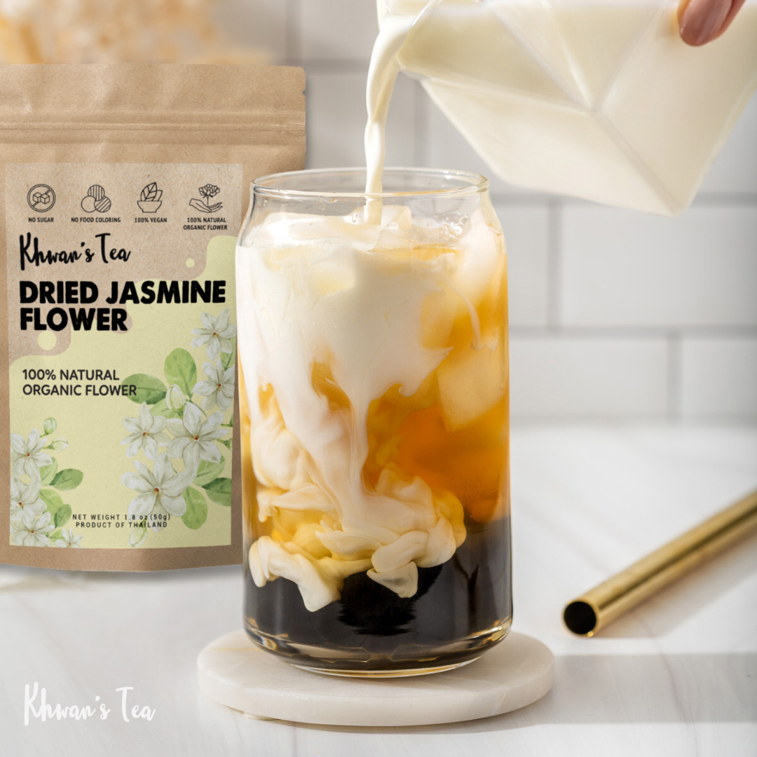 Jasmine Milk Tea Recipe Jasmine flower tea Non GMO Gluten free