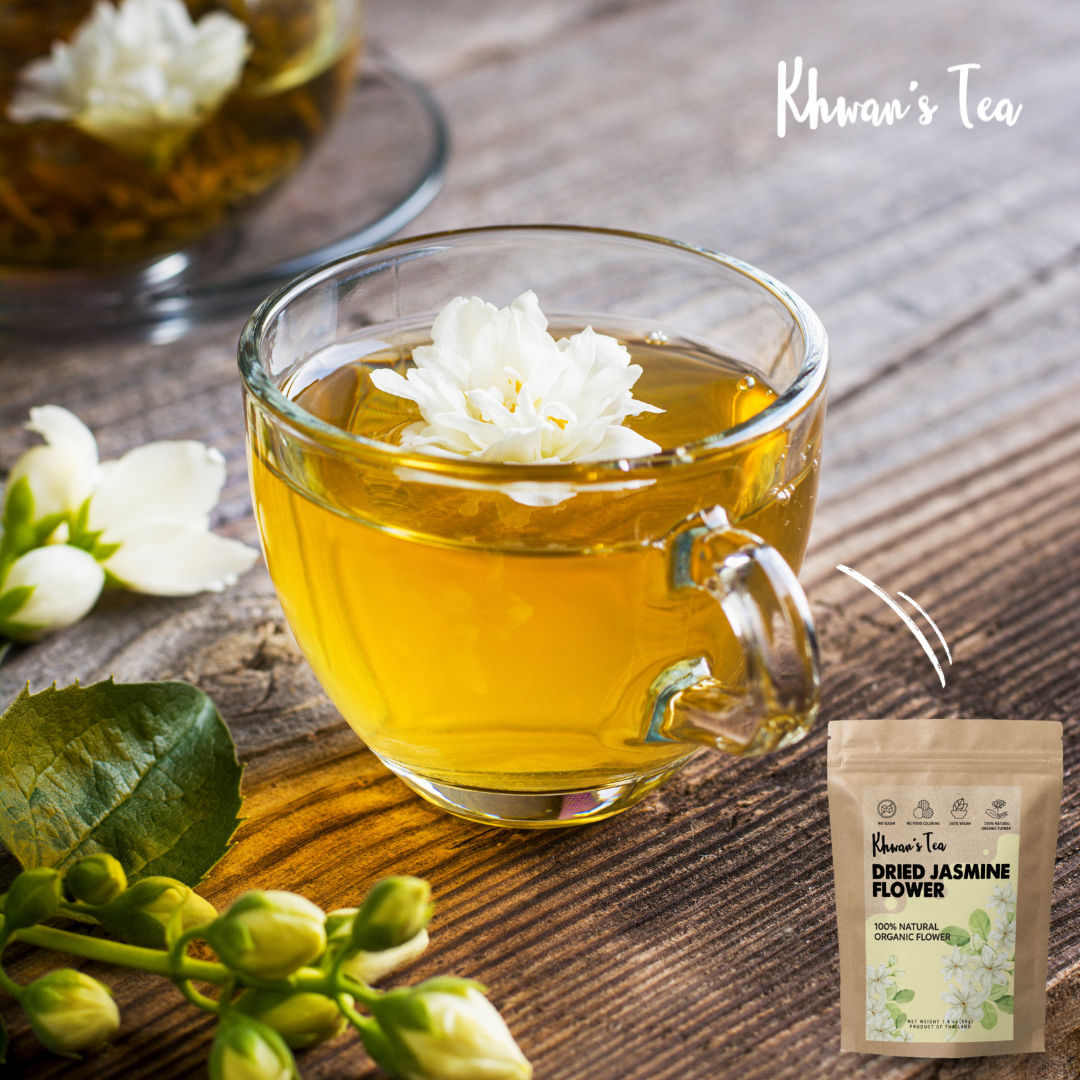 Dried Jasmine Flower Tea Benefits Natural Organic Vegan Healthy NON-GMO
