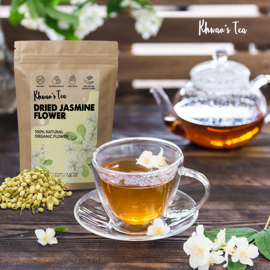 Jasmine Flower Tea Benefits Natural Organic Vegan Healthy NON-GMO