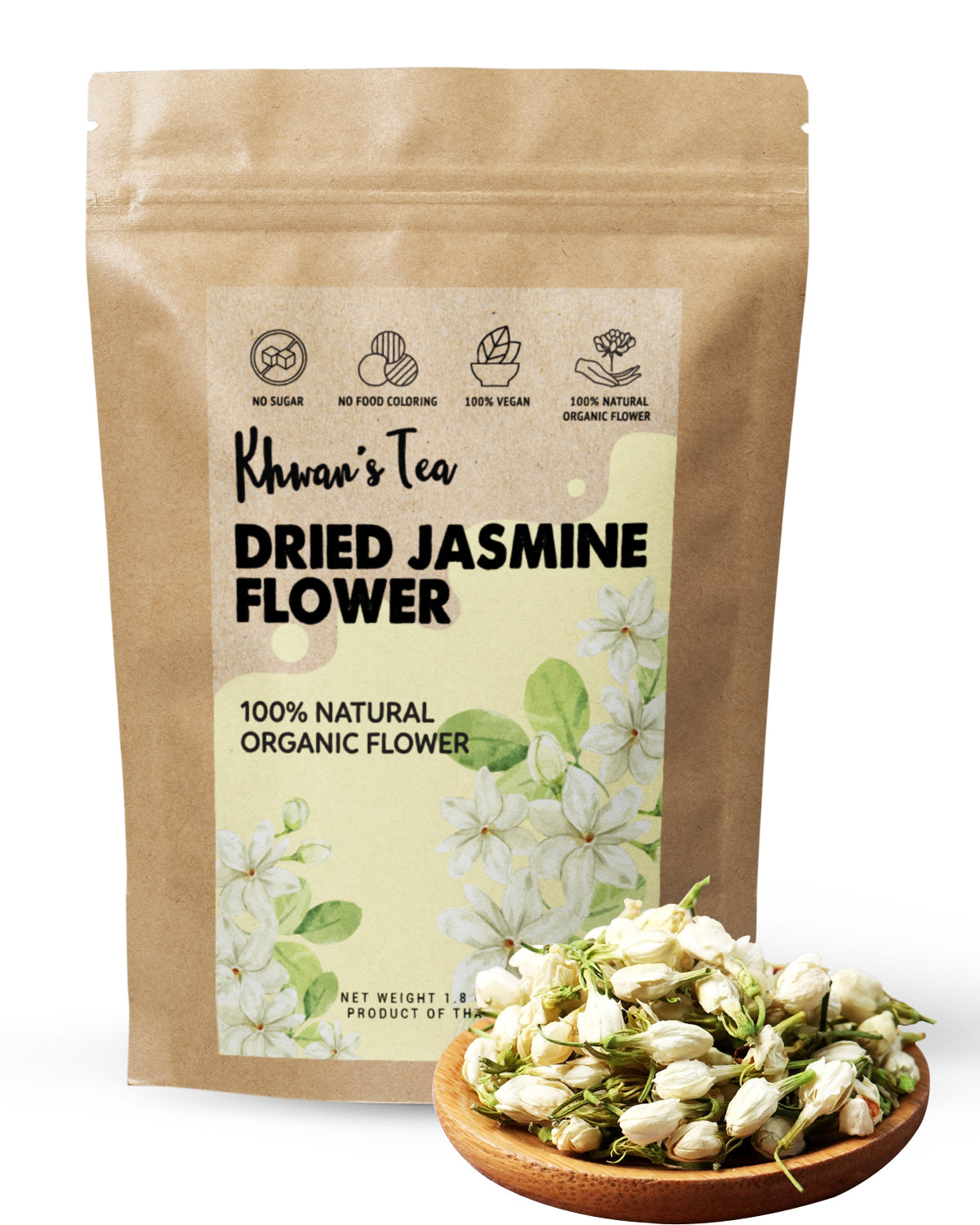 Dried Jasmine Flower Tea Organic Natural Vegan NON-GMO Healthy Product of Thailand