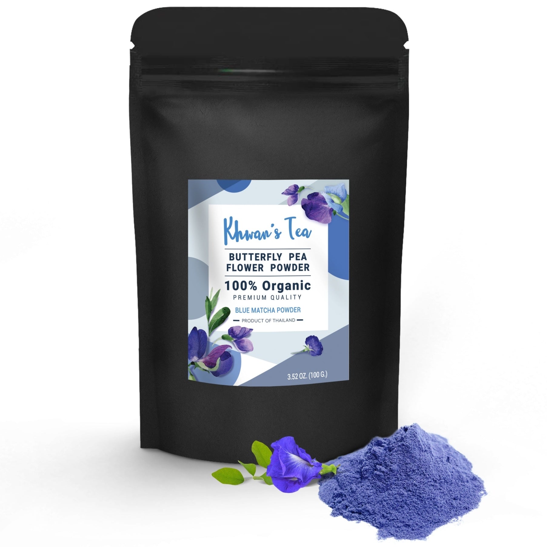 Butterfly Pea Flower Powder Extract Blue Matcha Latte Tea Natural Food Coloring