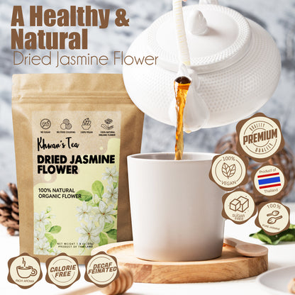 Dried Jasmine Flower Tea Organic Natural Vegan NON-GMO Healthy Product of Thailand