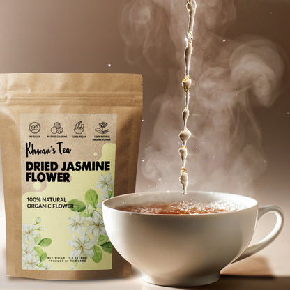 Dried Jasmine Flower Tea Organic Natural Vegan NON-GMO Healthy Product of Thailand