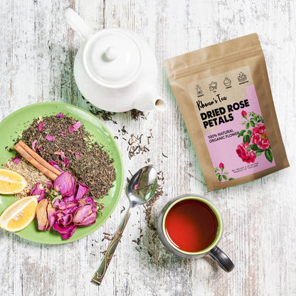 Dried Rose Petals Tea Organic Rose Flower Natural Vegan NON-GMO Healthy Product of Thailand