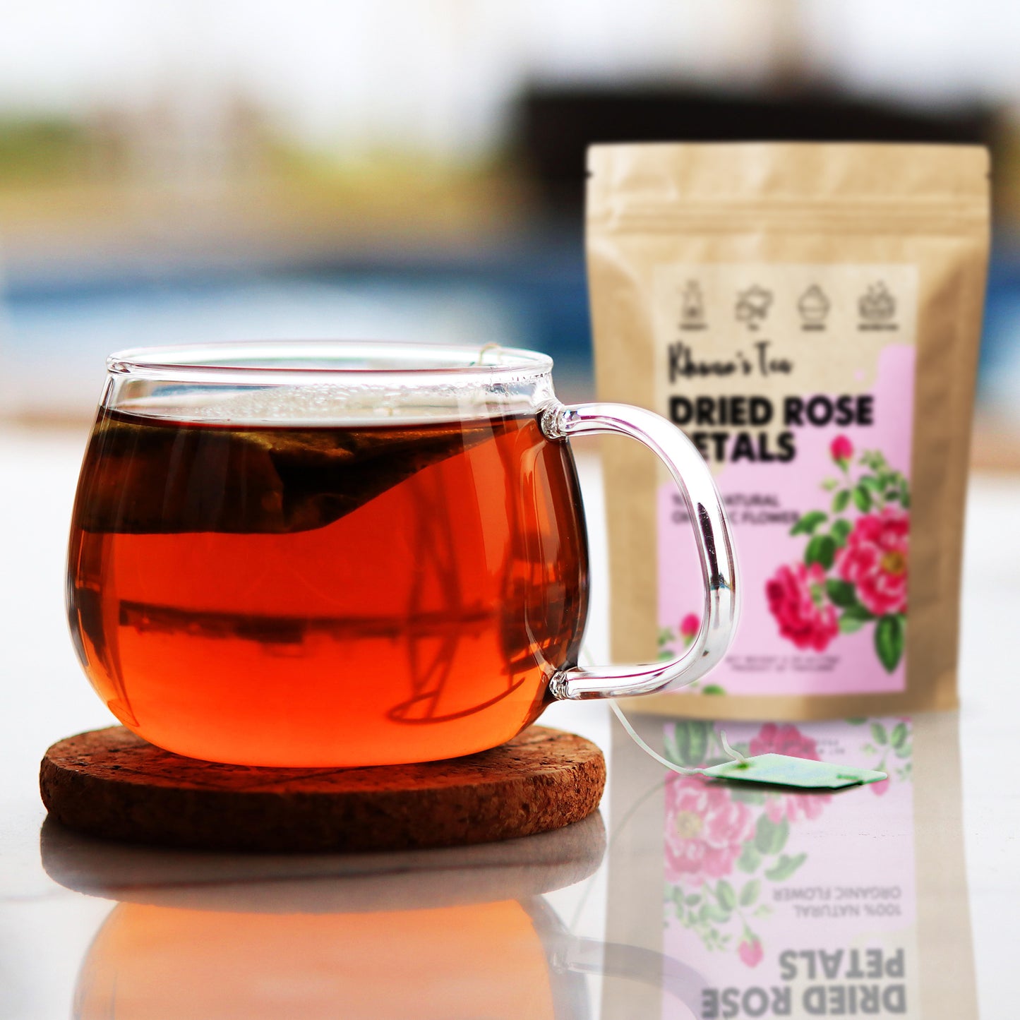 Dried Rose Petals Tea Organic Rose Flower Natural Vegan NON-GMO Healthy Product of Thailand