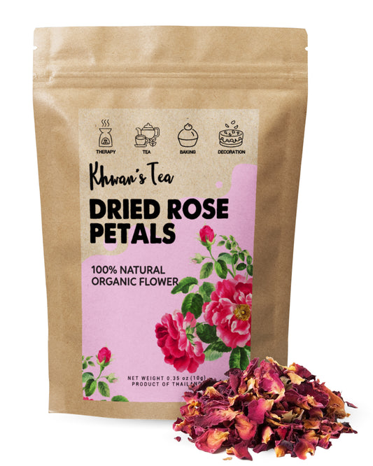 Dried Rose Petals Tea Organic Rose Flower Natural Vegan NON-GMO Healthy Product of Thailand