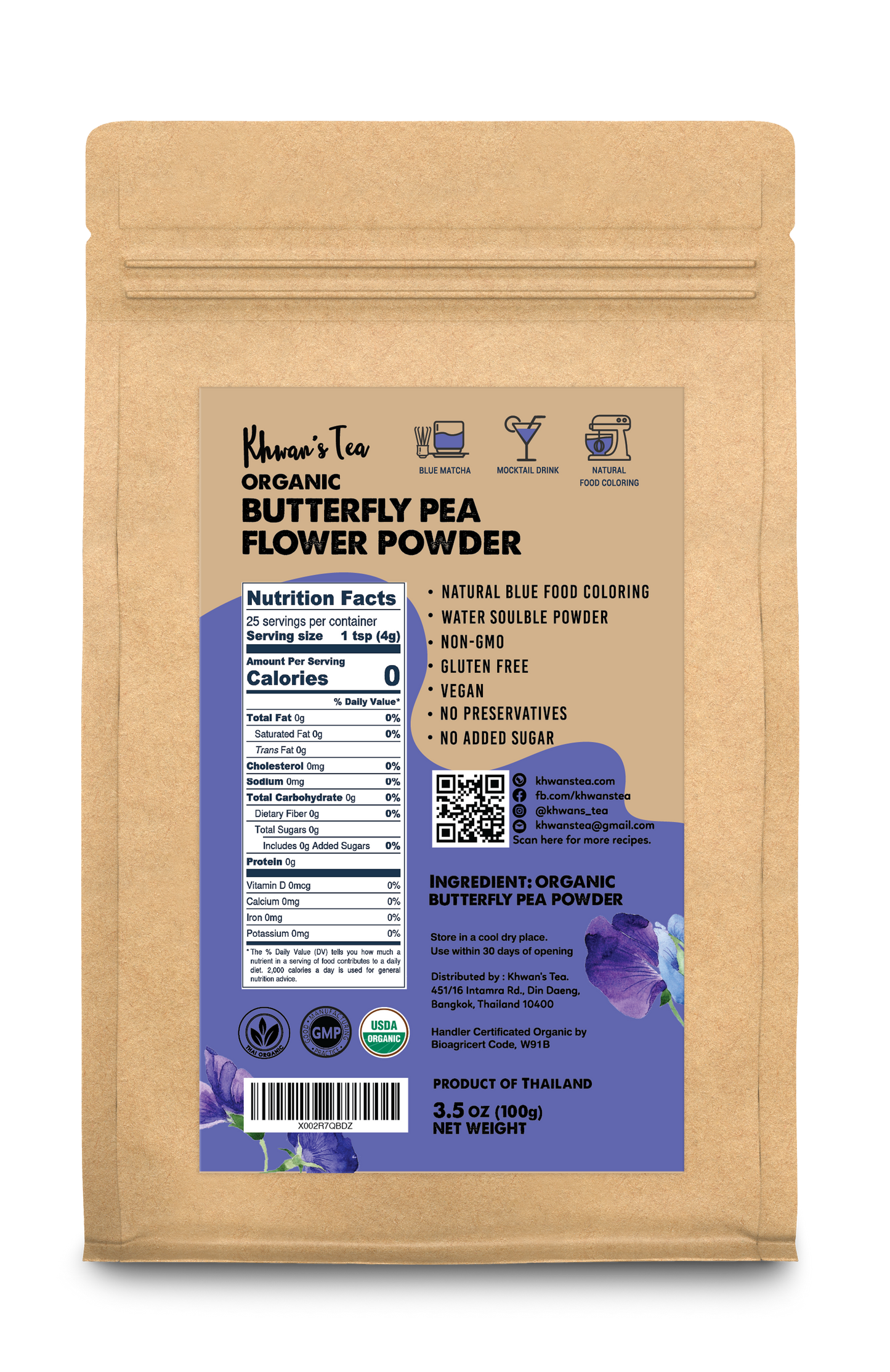 Butterfly Pea Flower Powder 100g