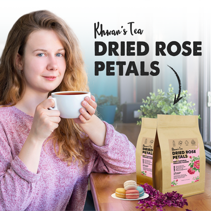 Dried Rose Petals Tea Organic Rose Flower Herbal Natural Vegan NON-GMO Healthy Product of Thailand