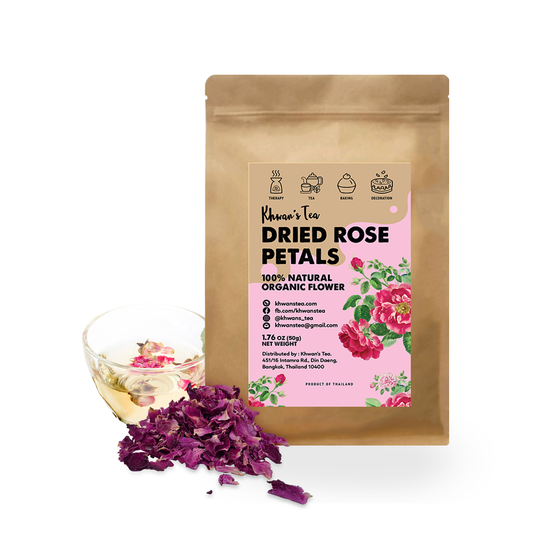 Dried Rose Petals Tea Organic Rose Flower Herbal Natural Vegan NON-GMO Healthy Product of Thailand